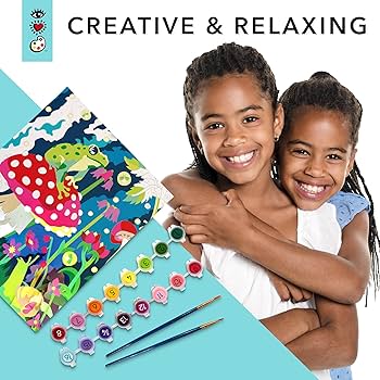 Amazon.com: Bright Stripes Paint by Numbers Kit for Kids